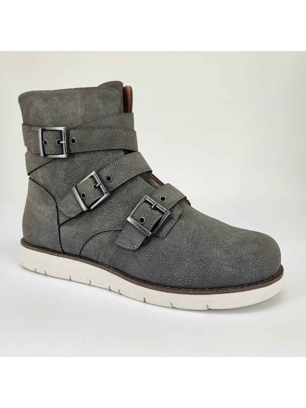 B.O.C. Kiley Women's Size 10 M Ankle Boots Faux Leather Grey BC0015628 CHG21